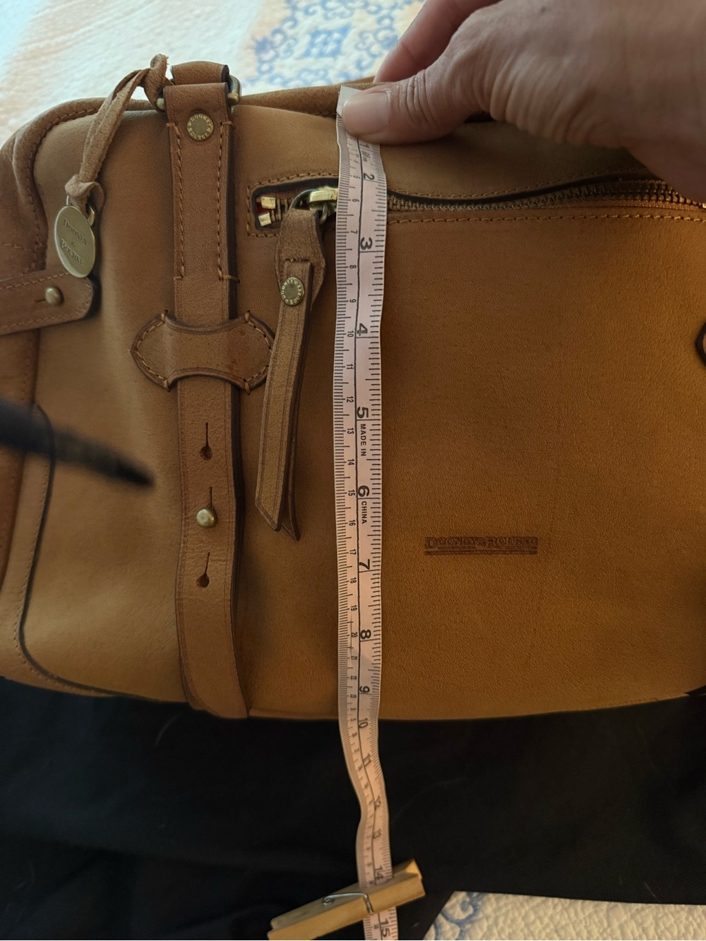 NWT The Kelli Dooney & Bourke Bag Saddle Tan Alto Montecatini Italy Satchel - Picture 14 of 16